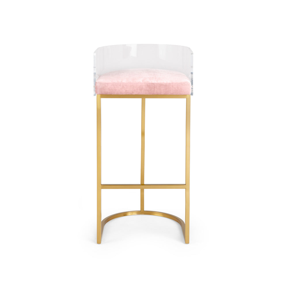 Delphine Bar Stool - Brushed Gold - Ella and Ross Furniture