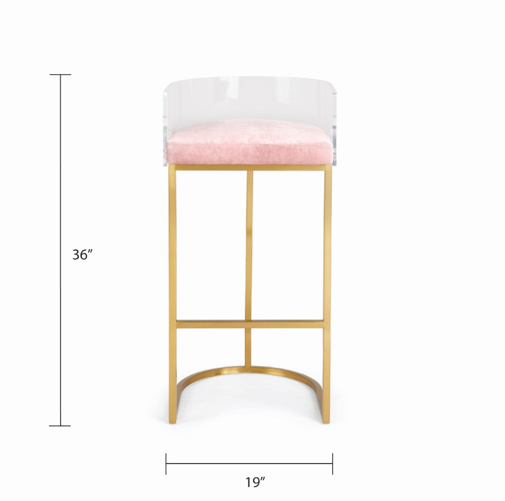 Delphine Bar Stool - Brushed Gold - Ella and Ross Furniture