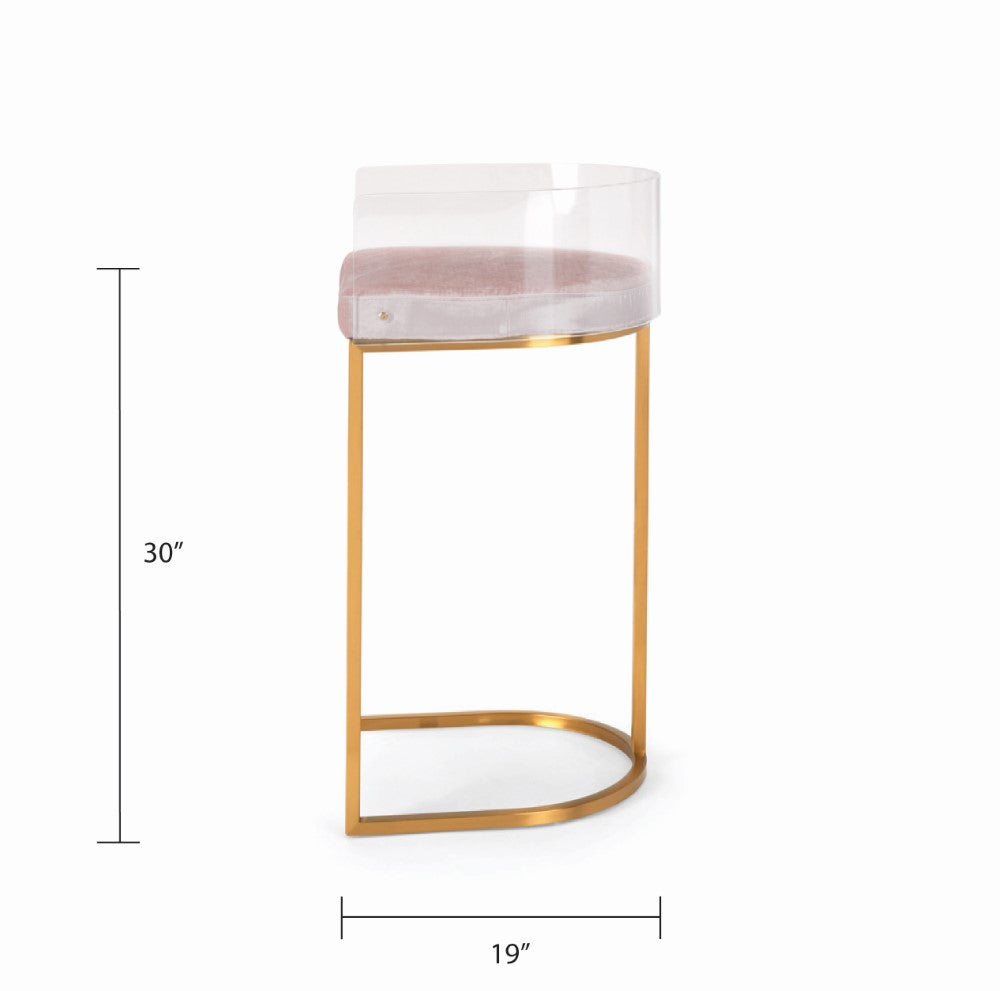 Delphine Bar Stool - Brushed Gold - Ella and Ross Furniture