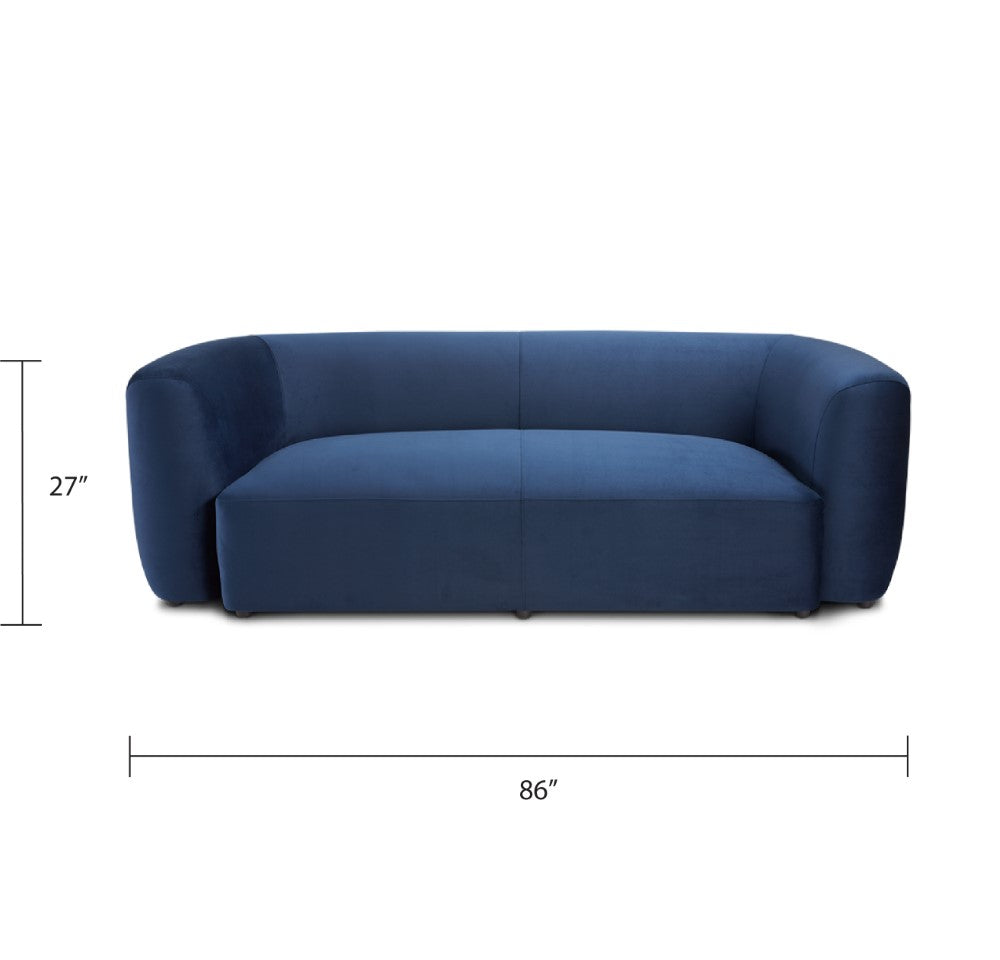 Dominica Tubular Blue Velvet Sofa - Ella and Ross Furniture