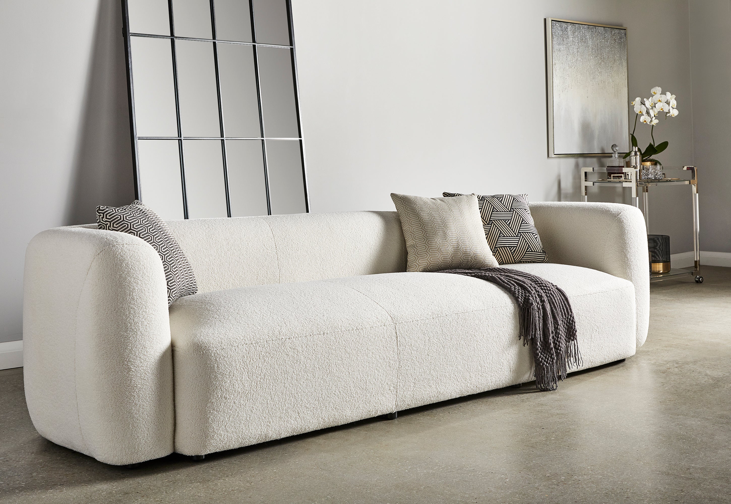 Dominica Tubular Boucle Sofa - Ella and Ross Furniture