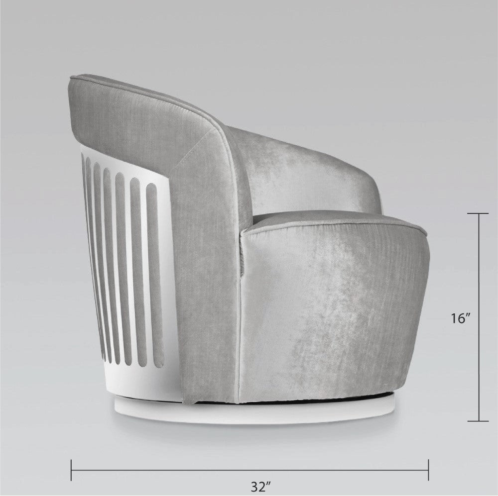 Ernest Swivel Accent Chair Grey - Ella and Ross Furniture