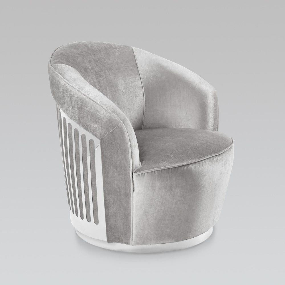 Ernest Swivel Accent Chair Grey - Ella and Ross Furniture
