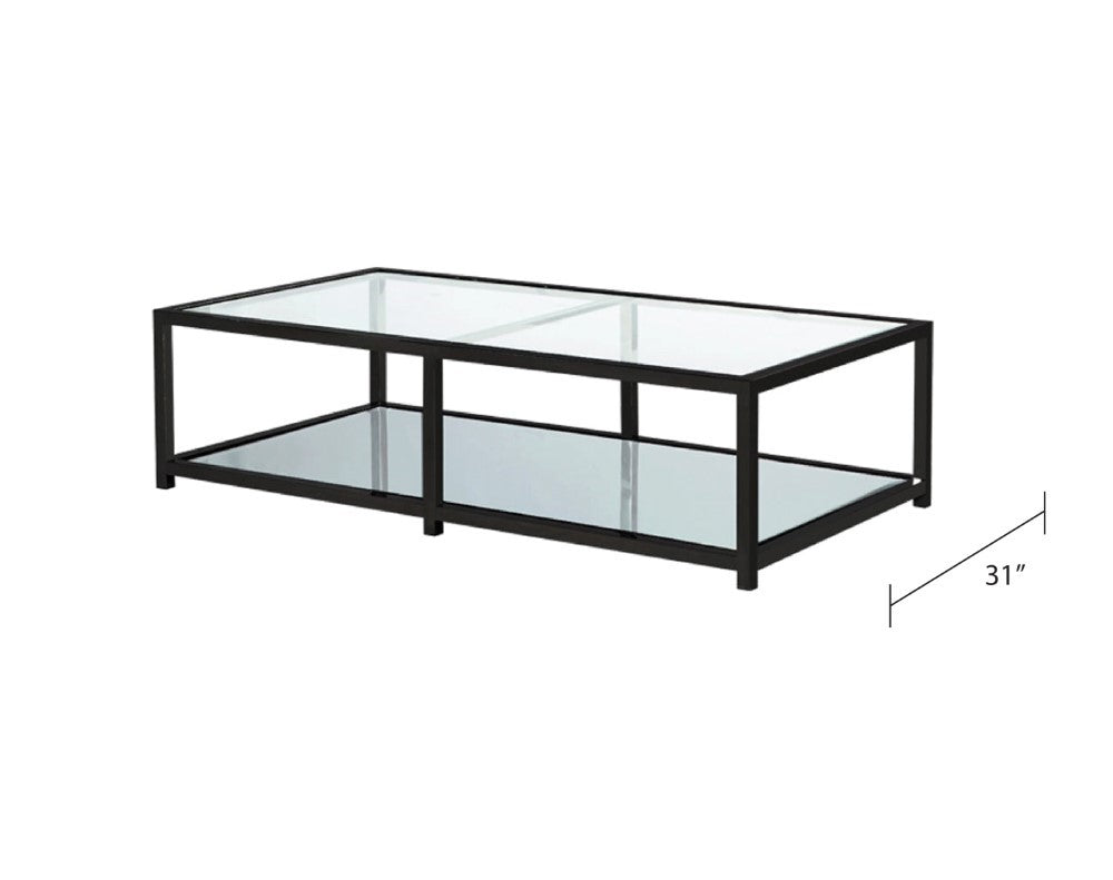Fabian Black Coffee Table - Rectangular - Ella and Ross Furniture