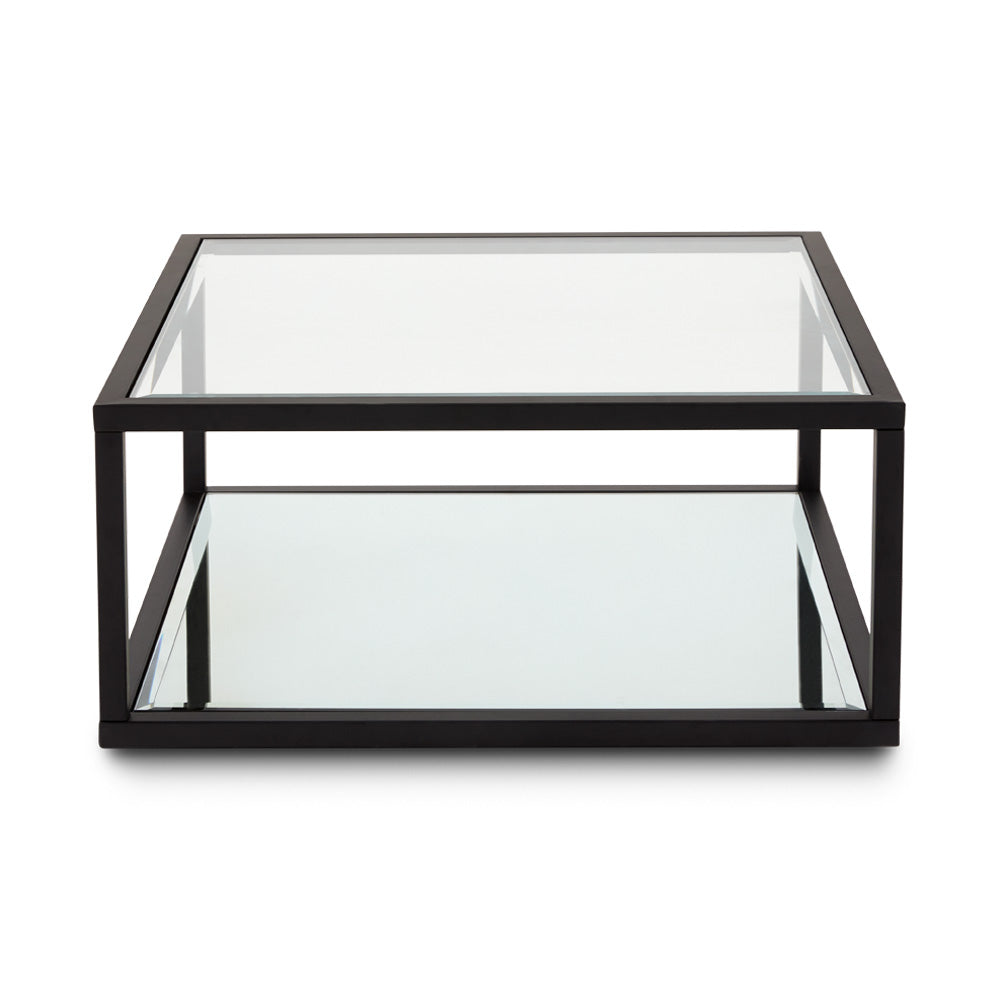 Fabian Black Coffee Table - Square - 33" - Ella and Ross Furniture