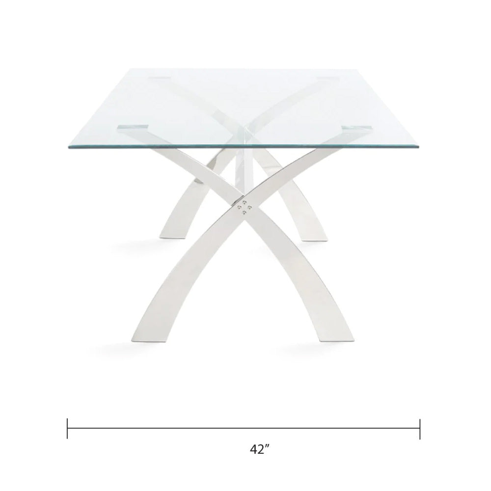 Felix Glass Dining Table - 79" - Ella and Ross Furniture