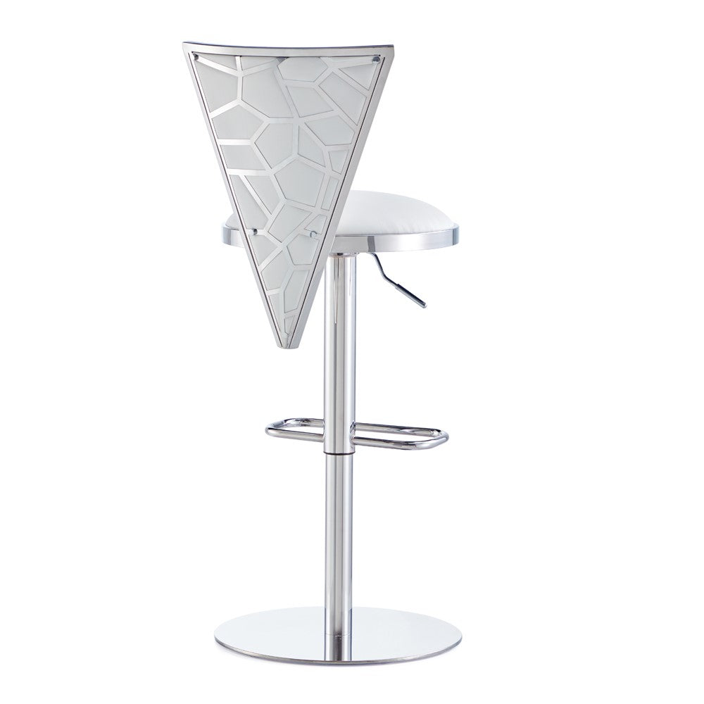 Gio Adjustable Bar Stool - Silver - Ella and Ross Furniture