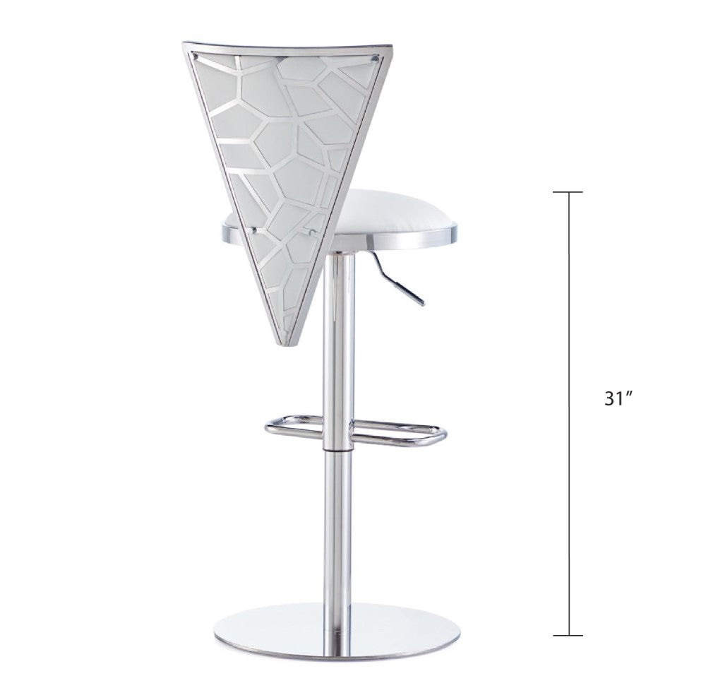 Gio Adjustable Bar Stool - Silver - Ella and Ross Furniture
