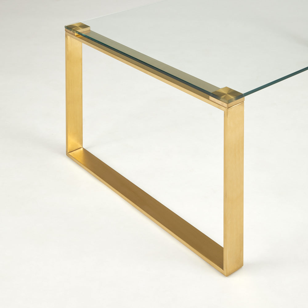 Hudson Brushed Gold Coffee Table
