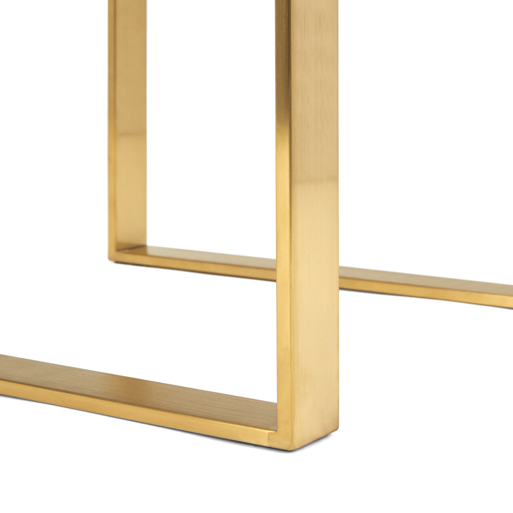 Hudson Brushed Gold End Table - Ella and Ross Furniture