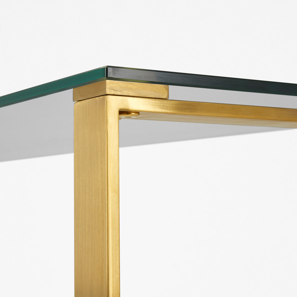 Hudson Brushed Gold End Table - Ella and Ross Furniture