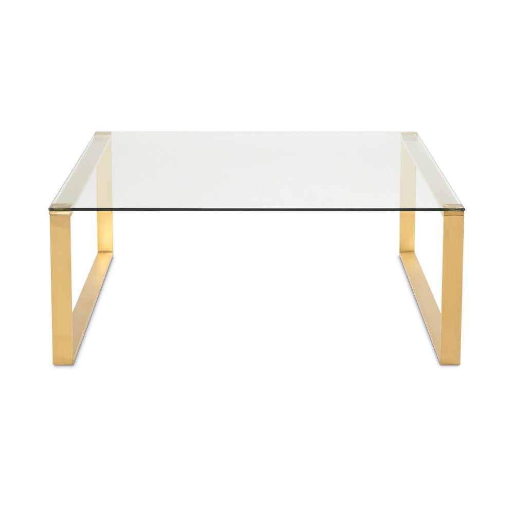 Hugo Brushed Gold Coffee Table - Ella and Ross Furniture