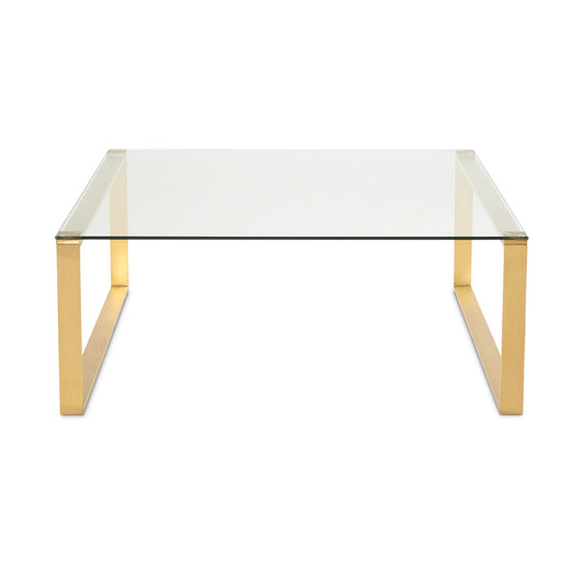 Hugo Brushed Gold Coffee Table - Ella and Ross Furniture
