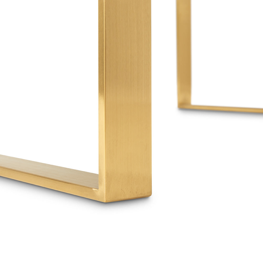 Hugo Brushed Gold Coffee Table - Ella and Ross Furniture