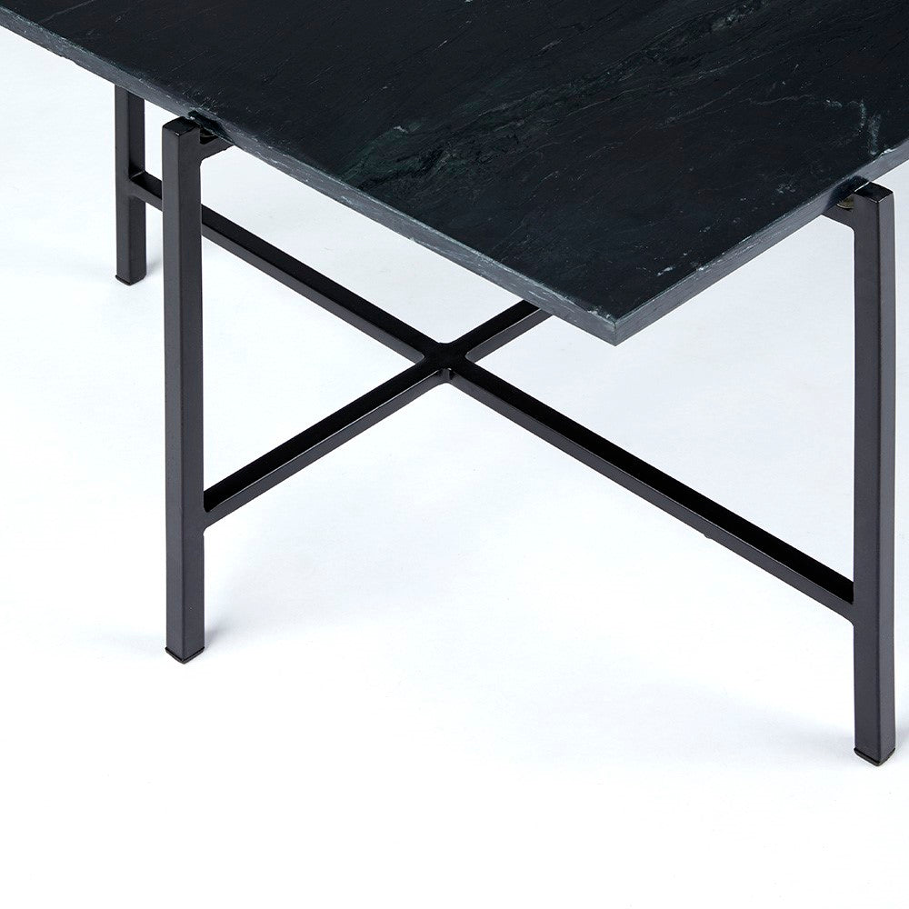 Tilly Marble Coffee Table - Black Metal - Ella and Ross Furniture
