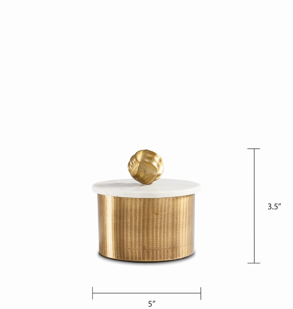 Kiara Antique Brass Canisters - Set of 3 - Ella and Ross Furniture