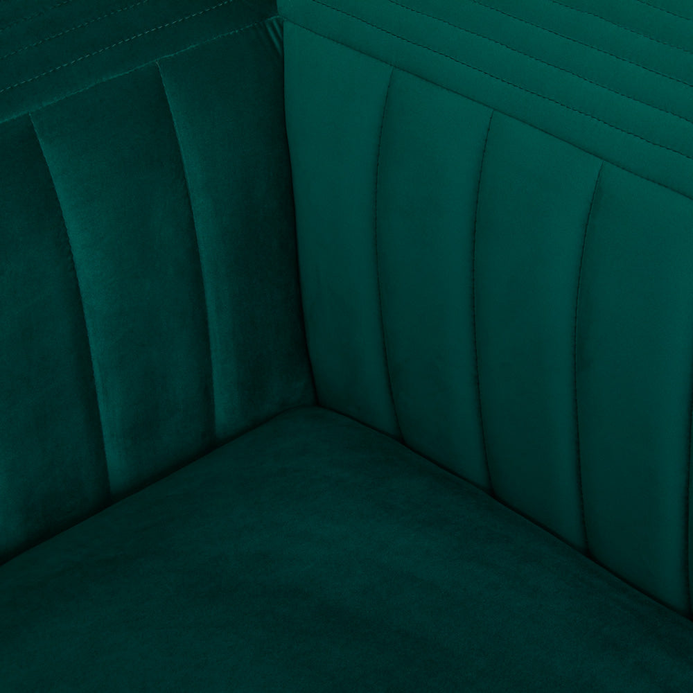 Kingsley Green Velvet Accent Chair - Ella and Ross Furniture