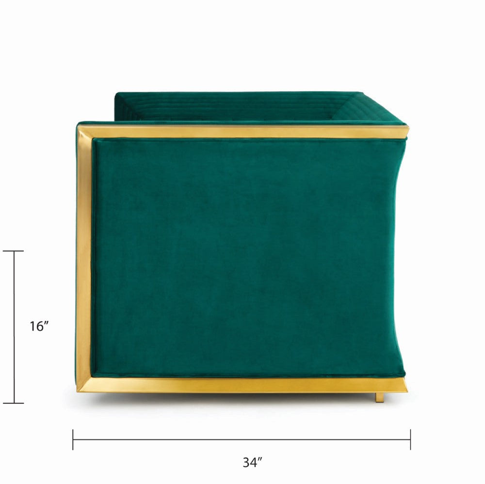 Kingsley Green Velvet Accent Chair - Ella and Ross Furniture