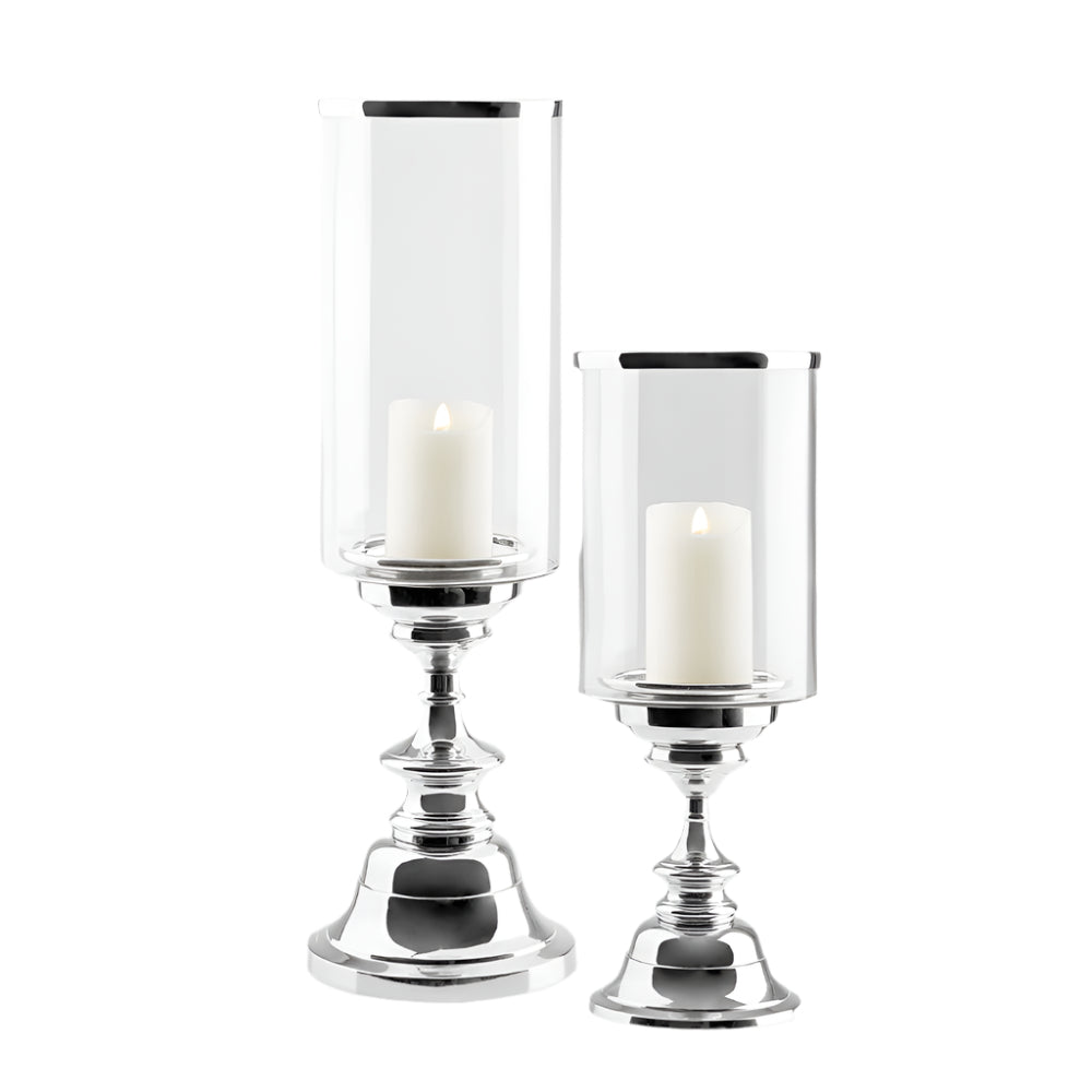 Petra Silver Candle Holders - Set of 2 - Ella and Ross Furniture