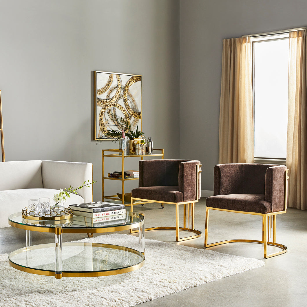 Elliot Accent Chair - Gold - Ella and Ross Furniture