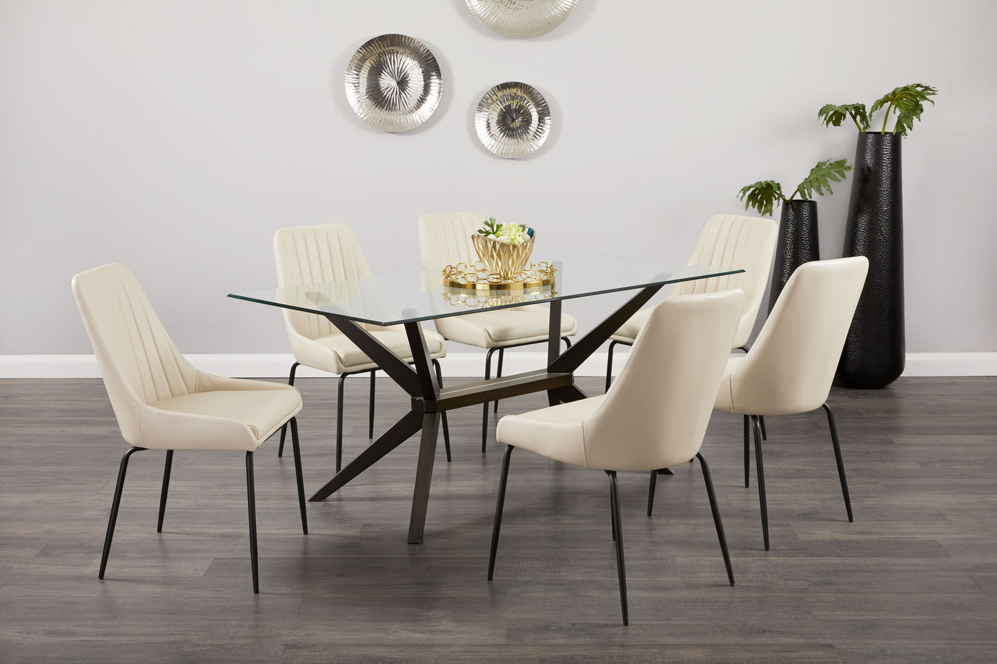 Avari Black Metal Dining Chair - Ella and Ross Furniture