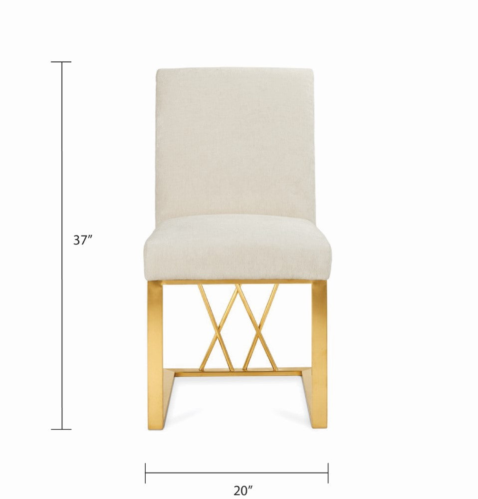 Mercer Dining Chair - Brushed Gold - Ella and Ross Furniture