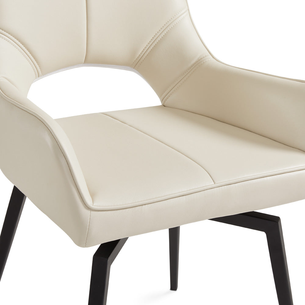 Michigan Swivel Dining Chair - Black - Ella and Ross Furniture