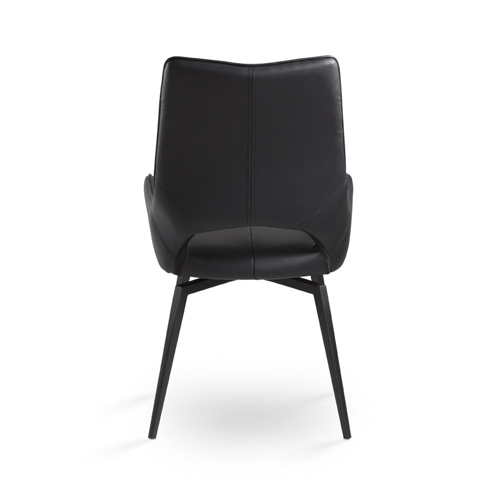 Michigan Swivel Dining Chair - Black - Ella and Ross Furniture