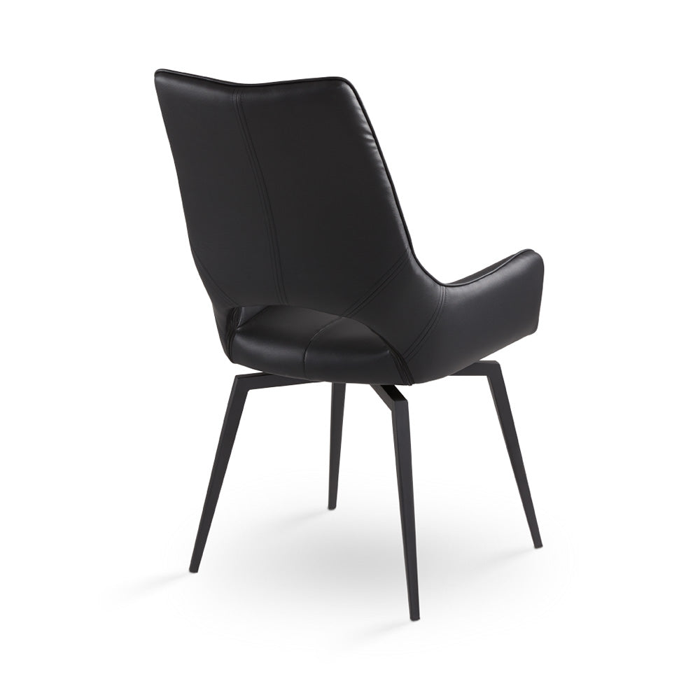 Michigan Swivel Dining Chair - Black - Ella and Ross Furniture