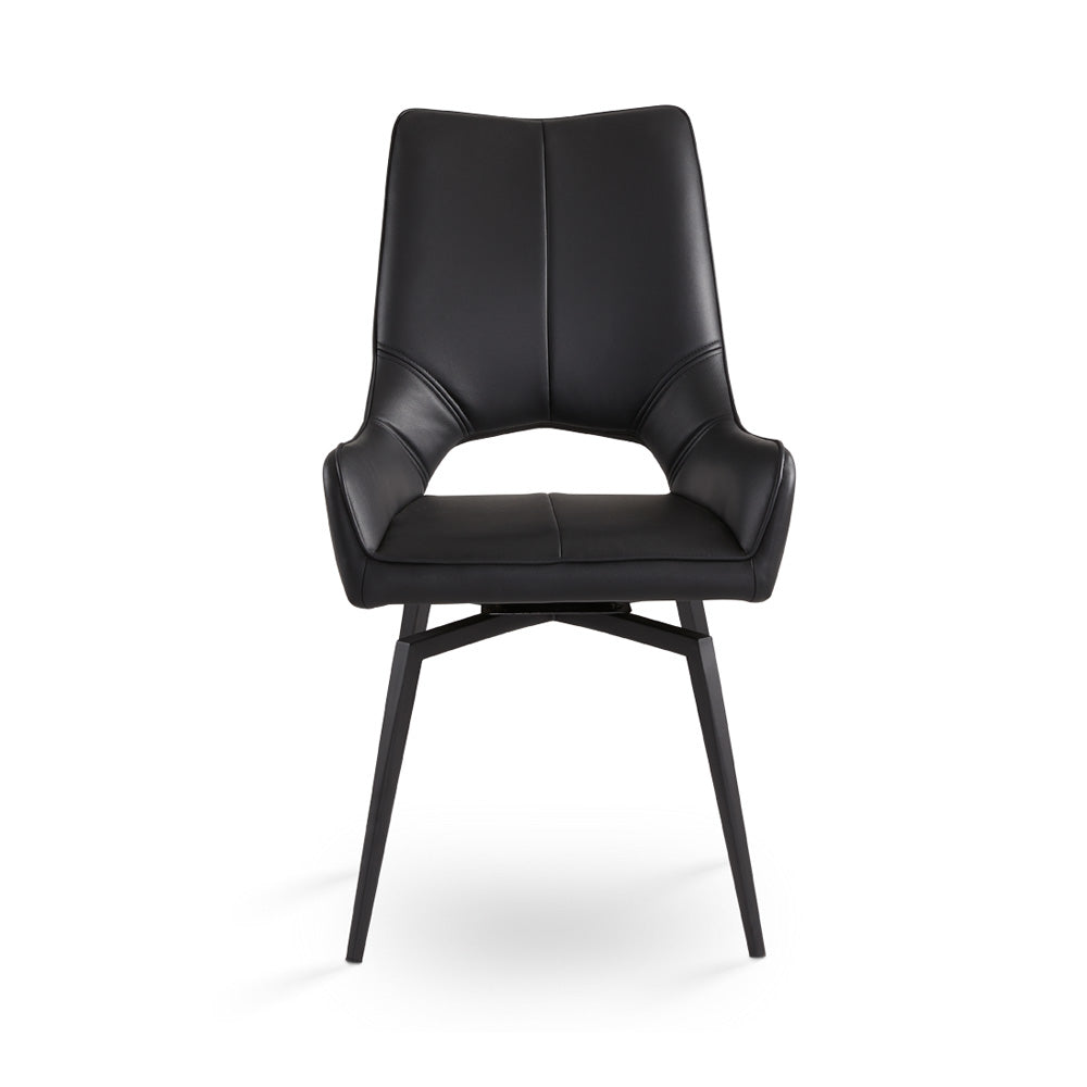 Michigan Swivel Dining Chair - Black - Ella and Ross Furniture