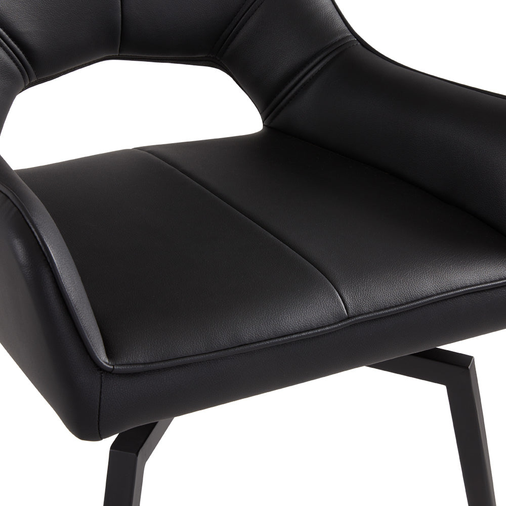 Michigan Swivel Dining Chair - Black - Ella and Ross Furniture