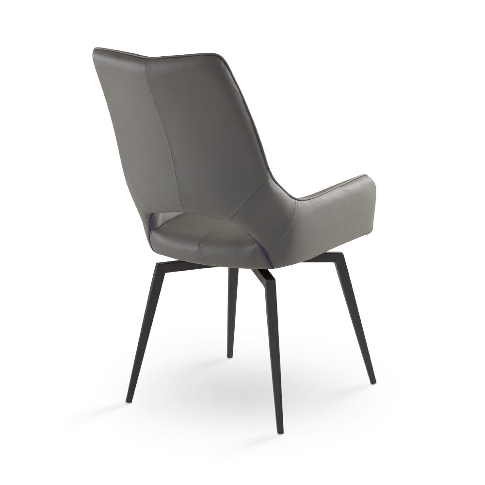 Michigan Swivel Dining Chair - Black - Ella and Ross Furniture