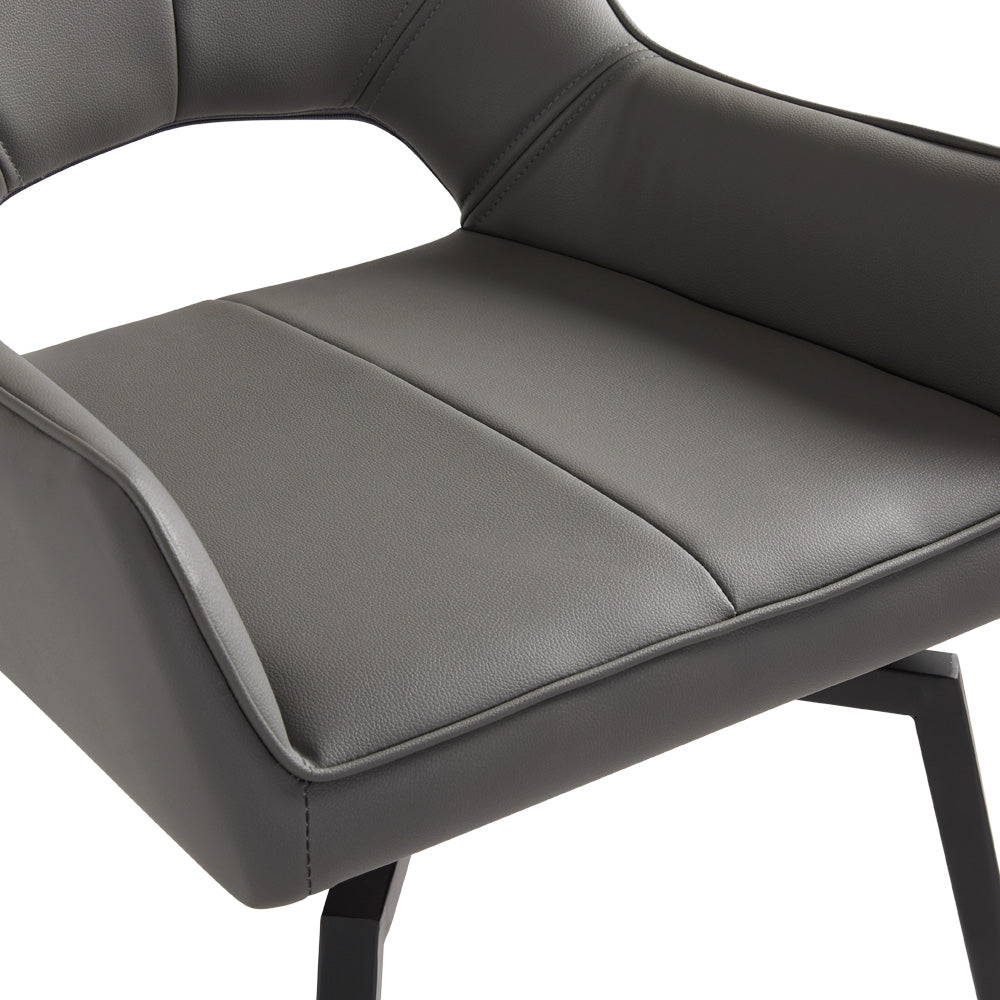 Michigan Swivel Dining Chair - Black