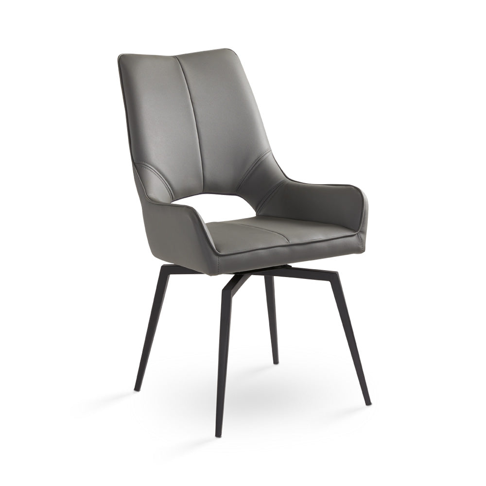 Michigan Swivel Dining Chair - Black - Ella and Ross Furniture