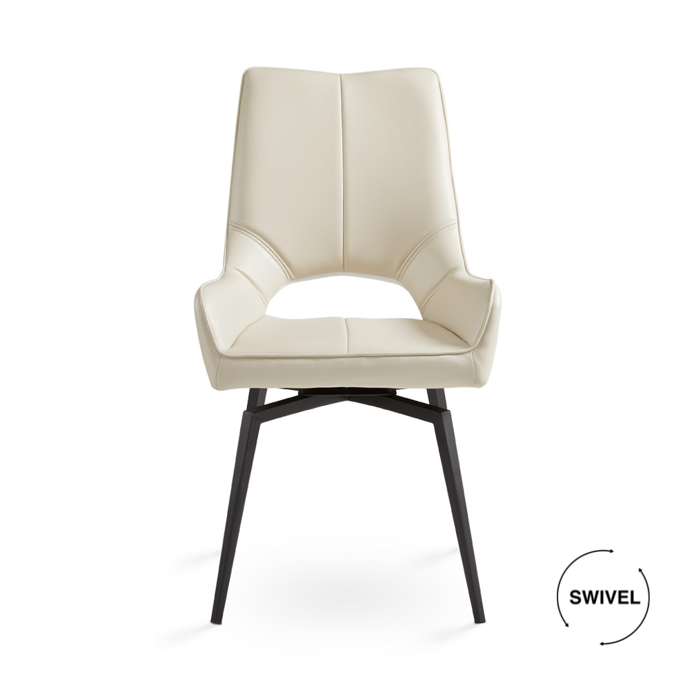 Michigan Swivel Dining Chair - Black - Ella and Ross Furniture
