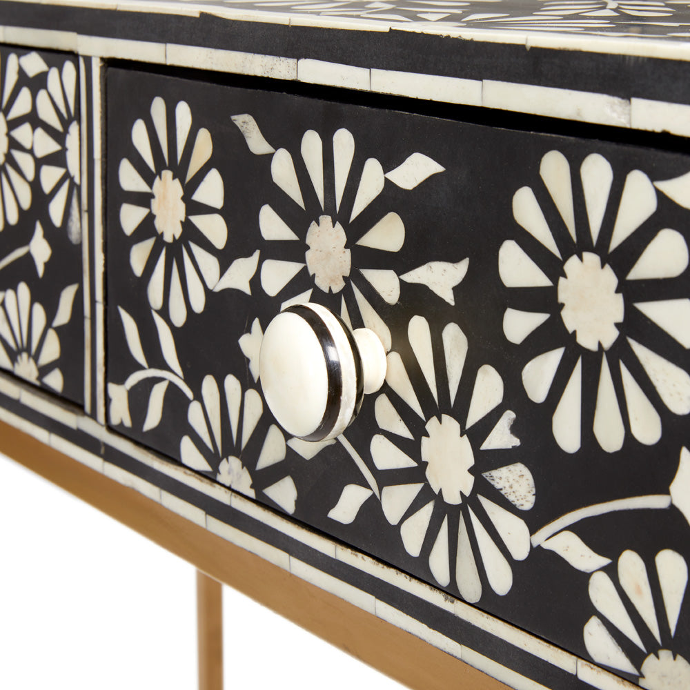 Minnow Bone Inlay Desk/Console - Ella and Ross Furniture