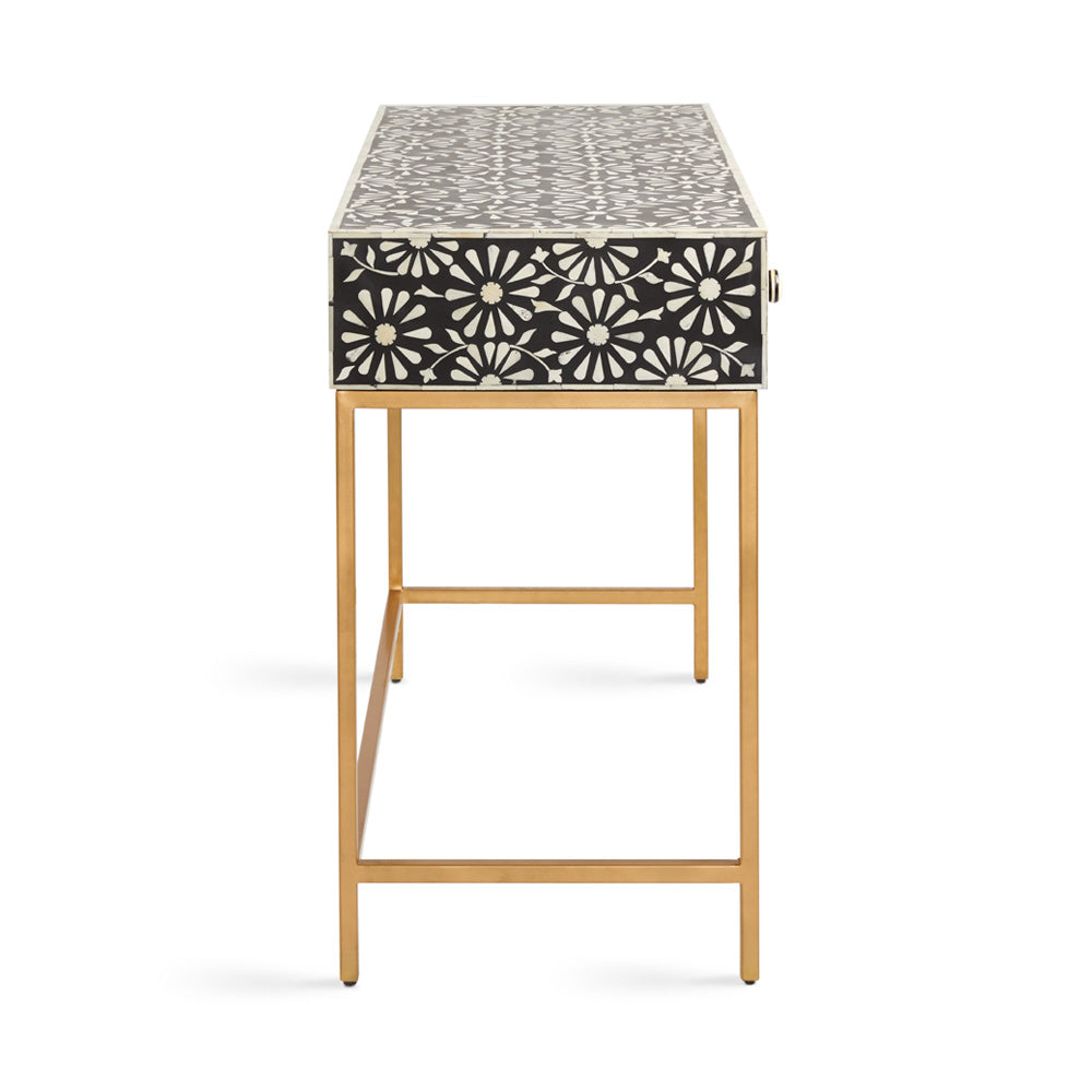 Minnow Bone Inlay Desk/Console - Ella and Ross Furniture