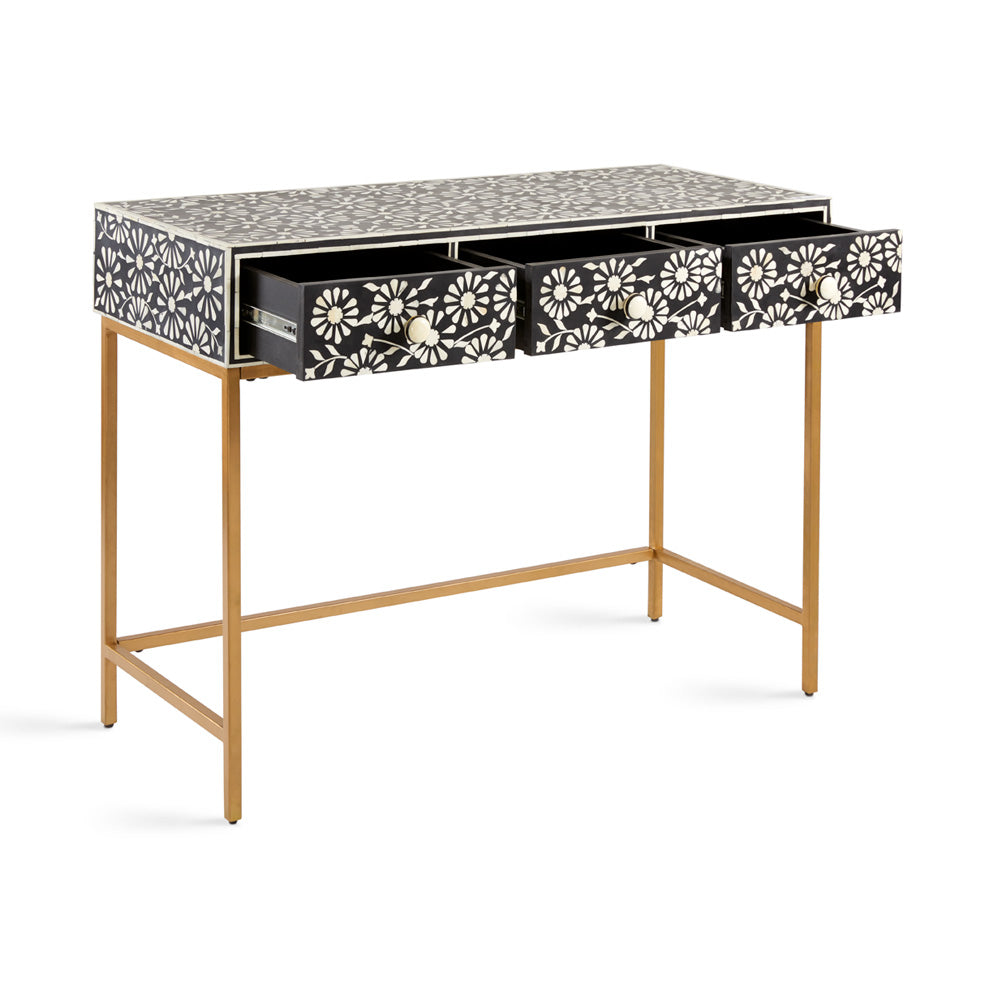 Minnow Bone Inlay Desk/Console - Ella and Ross Furniture