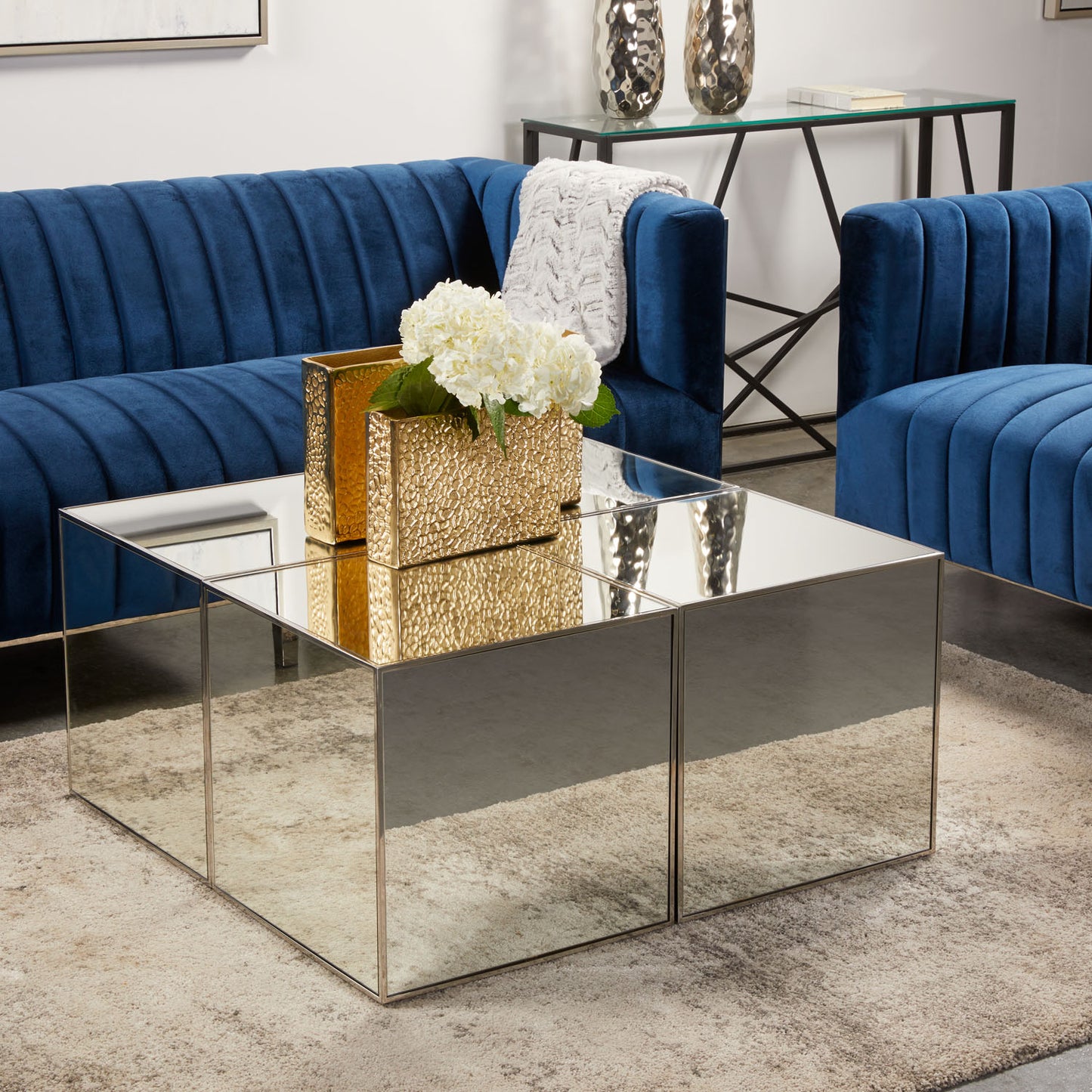 Infinity Mirror Coffee Table Quartet - Ella and Ross Furniture