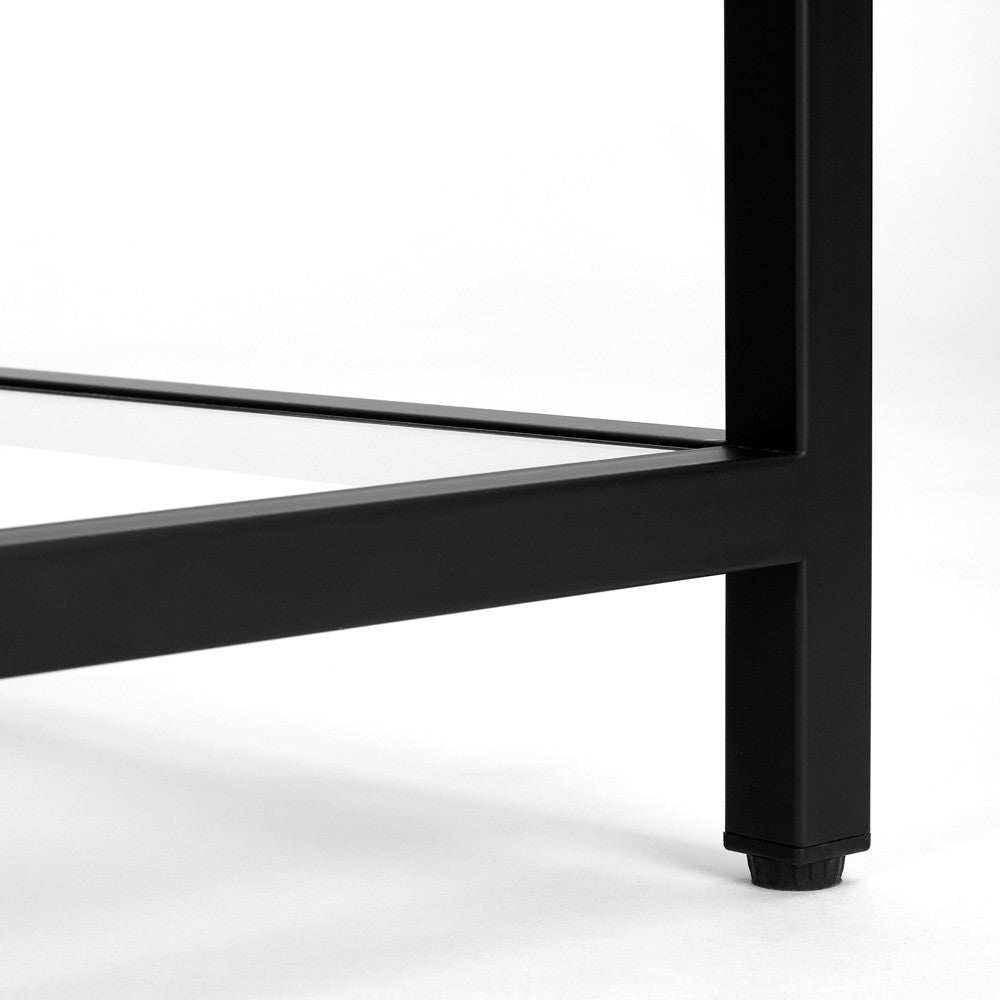 Murray Black Metal Coffee Table - 42" - Ella and Ross Furniture