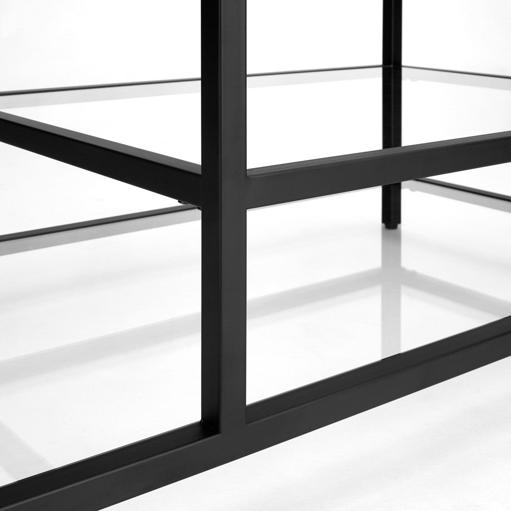 Murray Black Metal Coffee Table - 42" - Ella and Ross Furniture