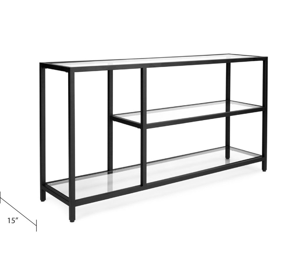 Murray Black Metal Console Table - 59" - Ella and Ross Furniture