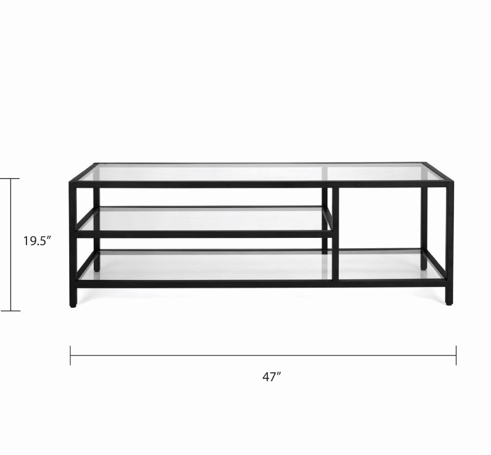 Murray Black Metal Media Console - 47" - Ella and Ross Furniture