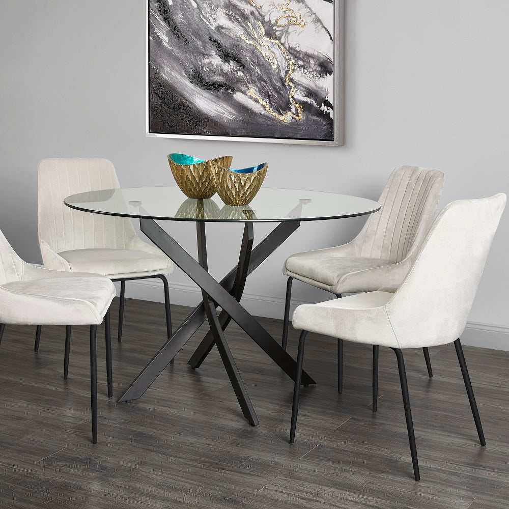 Olen Black Dining Table - Ella and Ross Furniture