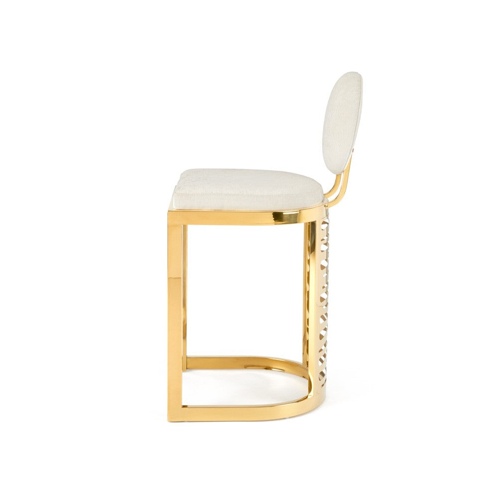 Rochelle Counter Stool - Gold - Ella and Ross Furniture