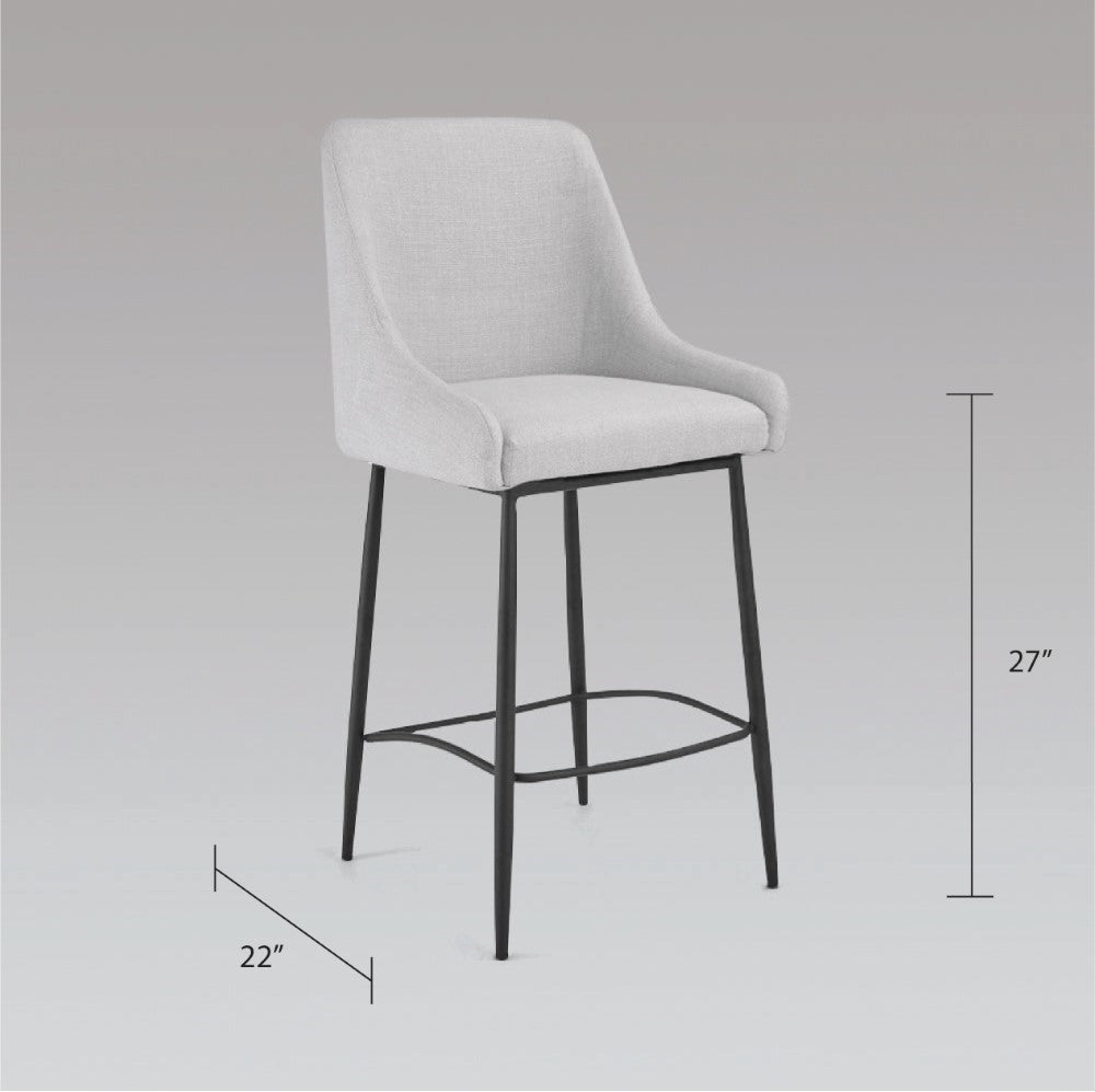 Roma Black Metal Counter Stool - Ella and Ross Furniture