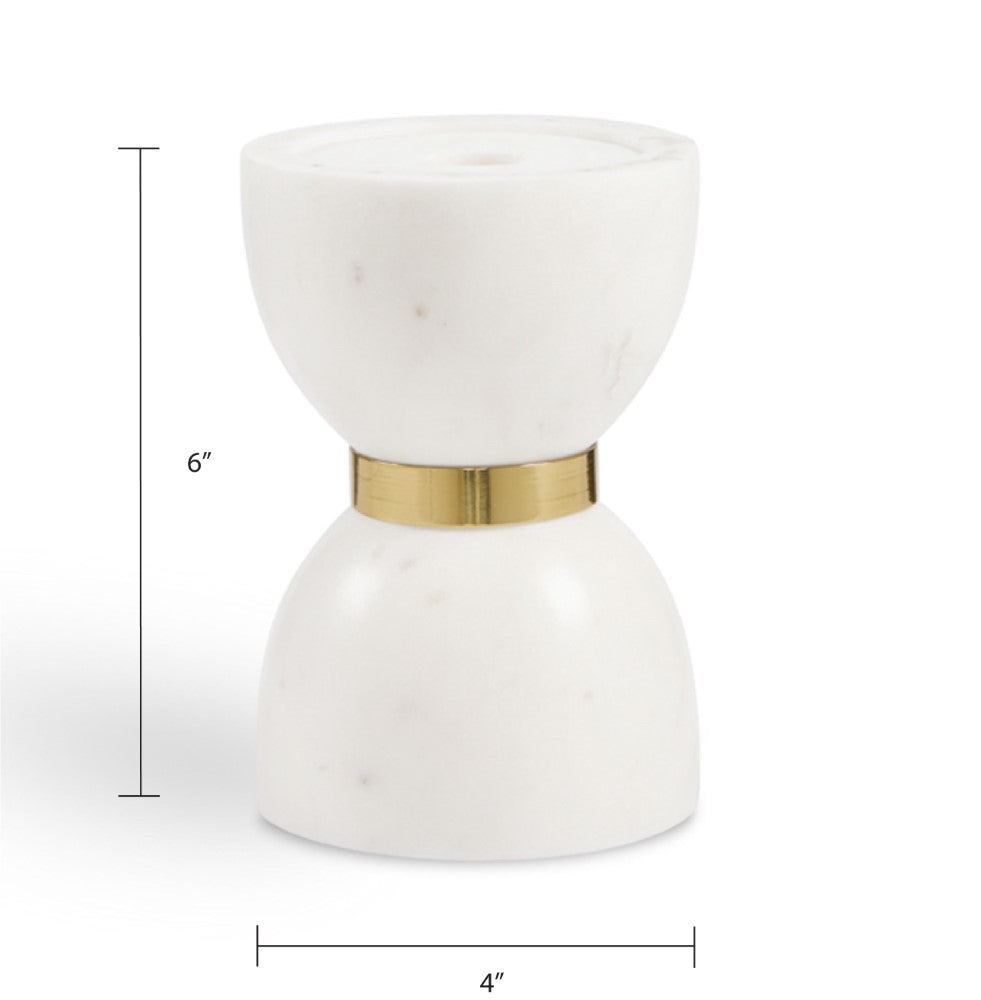 Rue Small Marble Candle Holder