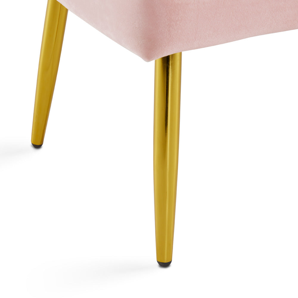 Shelby Storage Bench Pink Velvet_Leg