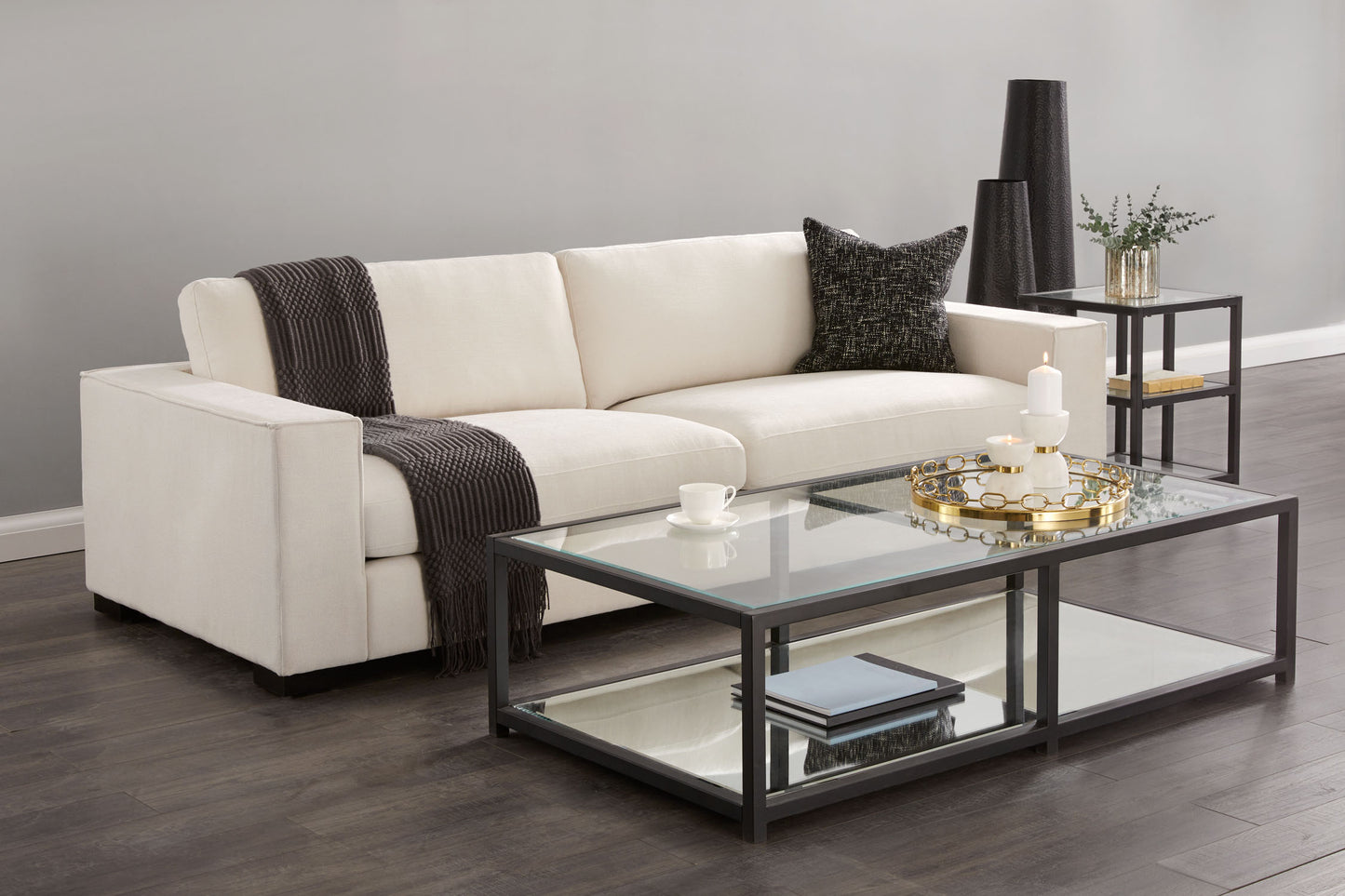 Fabian Black Coffee Table - Rectangular - Ella and Ross Furniture