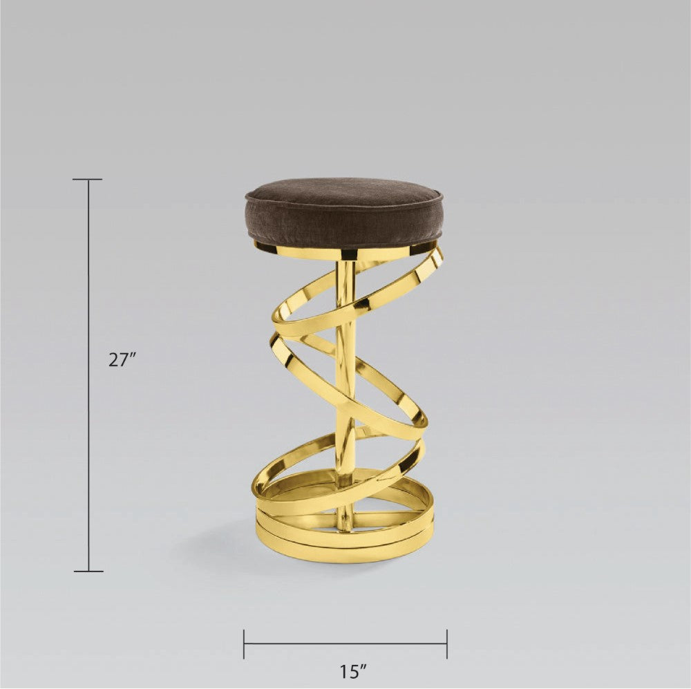 Sterling Gold Counter Stool - Ella and Ross Furniture